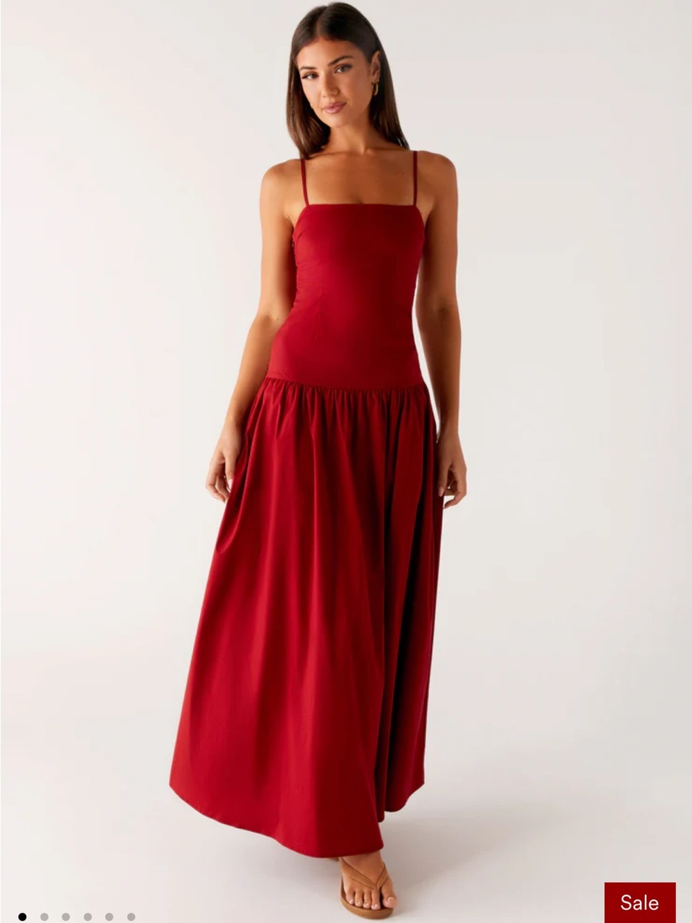 peppermayo vince cami maxi dress in red - Picture 1 of 9